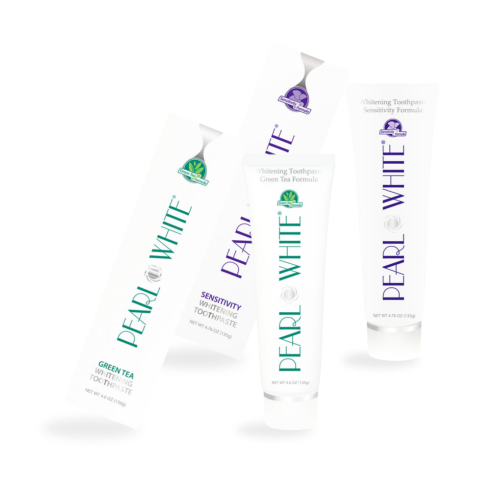 PearlWhite Whitening Toothpaste - 2Pack Mix (Sensitivity & Green Tea)